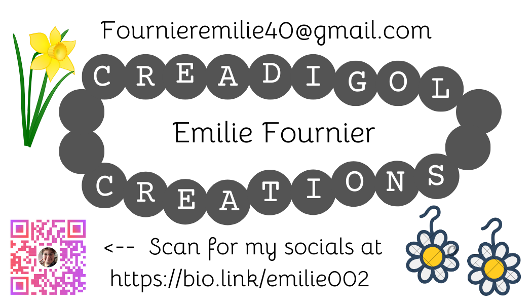 A scan of my buisness card, it has my name and contact info, and a qr linking to my socials.